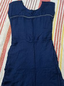 Jari Neavy Blue Women Kurta