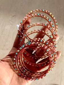 Pastel Beaded Bangle Set