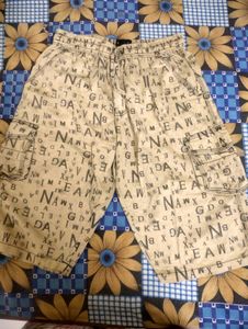 Letter Print Cargo Shorts