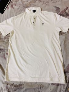 Zara White Polo Shirt - Size M