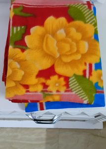 Floral Single Fleece Blanket for AC room (New)