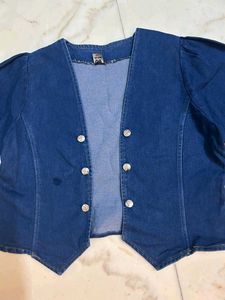 Denim Cropped Jacket