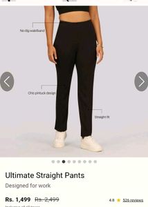 Black Straight Leg Pants by bliss club