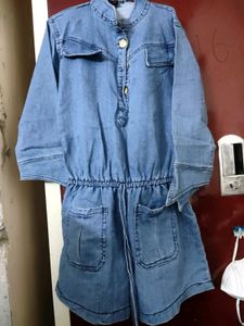 Stylish Denim Dungaree For Girl Kids