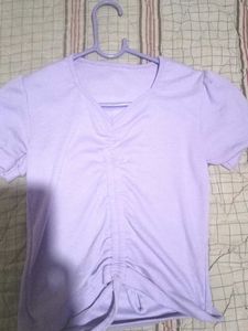 Lavender Tie-Front Top