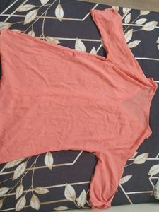Coral V-Neck Top
