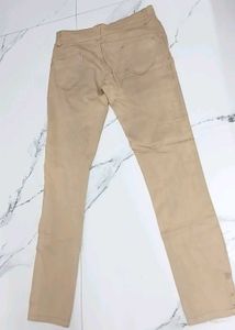 Beige Casual Pants