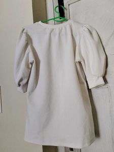 White Puff Sleeve Top