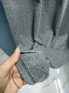 Gray YES Graphic T-Shirt Dress