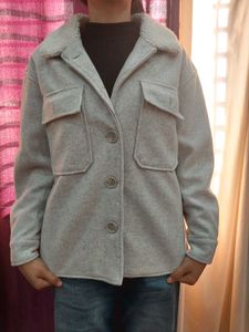Gray Wool Blend Jacket