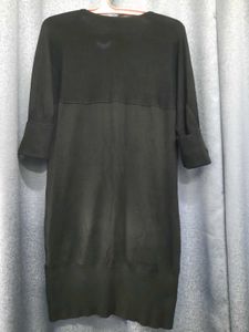 Cute Deep Neck Black Dress