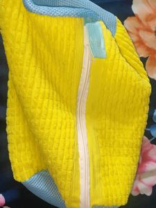 Yellow &amp; Blue Terry Shoe Washing Bag Accessory