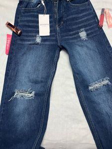 Ripped Wide Leg Jeans