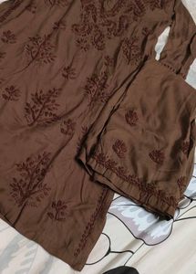 Brown Lucknowi Plazopair