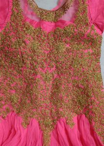 Pink & Gold Ethnic Gown