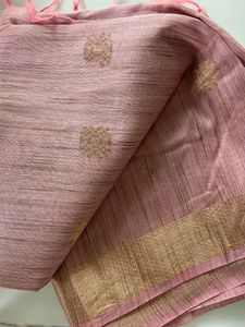 Semi Jute Saree With Blouse