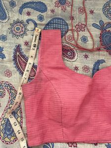 Designer Padded Blouse Pink