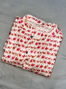Camel Print Jaipuri Short Kurta For Women