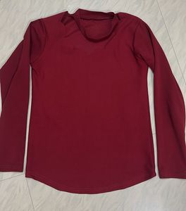 Burgundy Long Sleeve Top