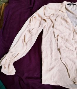 Zara Off White Dress Shirt