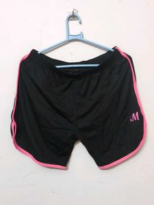 Black & Pink Athletic Shorts