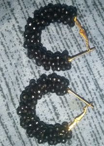 Beaded Hoop Earrings