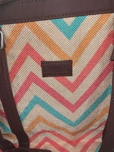Zouk Chevron Patterned Bag