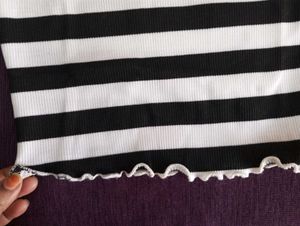 Striped Ruffle Top
