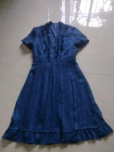 Striped Ruffle Trim Dress