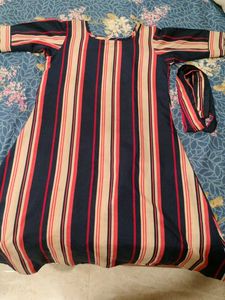 Striped Kurti with Belt