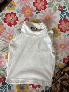 White Turtleneck Top