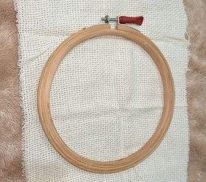 Crochet Set - Threads, Needle, Cloth &amp; Wooden Hoop