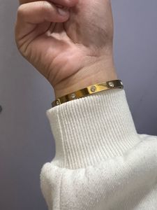 Gold Bangle Bracelet with Diamonds