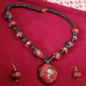 Vintage Brass Elephant Necklace