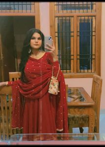 Elegant Maroon Anarkali Suit