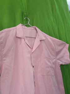 Pink half Slveves Shirt For Men