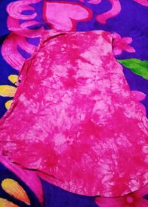 Unique Black Skirt and Pink Top Set