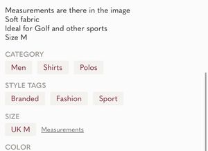 Nike Dri Fit polo T-shirt Size M