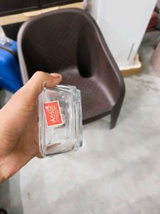 Square Glass Containers with Wood Tray