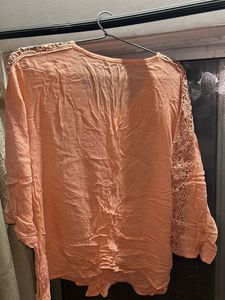 Peach Embroidered Blouse