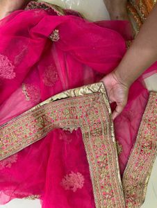 Pink Embroidered Dupatta