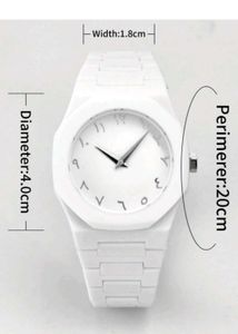 Unique White Arabic Numeral Watch