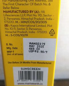 Mamaearth Rice Water Dewy Sunscreen SPF 50 PA++++