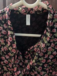 Averil Dress Black Floral Size- Small