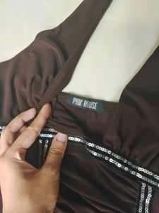 Brown Bodycon Mini Dress