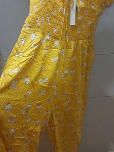 Imported Yellow jumpsuit New with tag