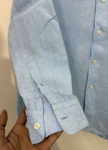 Uniqlo Linen Shirt - Light Blue