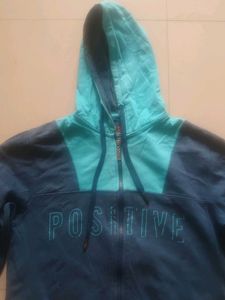 Hoodie with 'Positive' Print