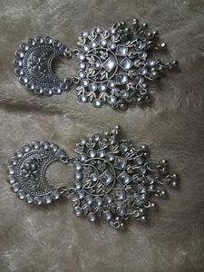 Oxidized Silver Earrings( From kashmir)