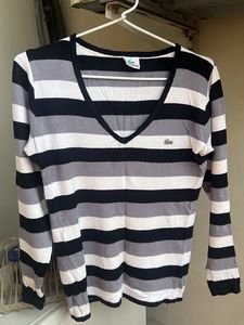 Lacoste Striped Top - Full Sleeves